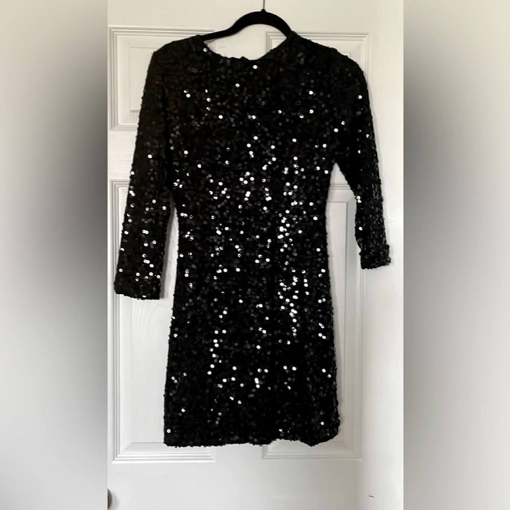 Little black sequinned dress